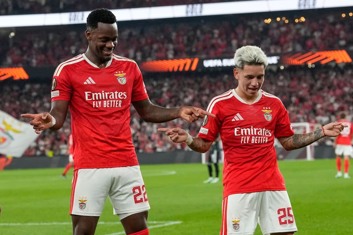 Goleada del jueves: Prestianni brilló en Lisboa y Hezze le dio el clásico al Olympiacos en Marsella