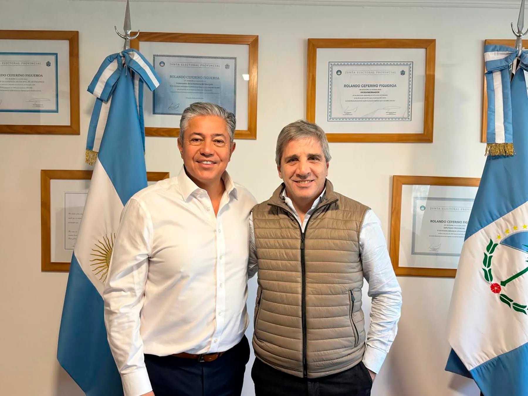 Figueroa se reunió con Luis Caputo y Pablo Quirno para avanzar en proyectos de desarrollo para Neuquén