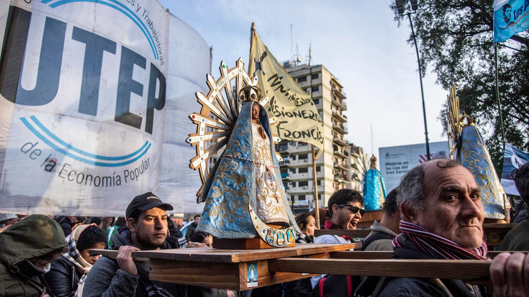 San Cayetano: jornada de protesta con fuerte tono opositor