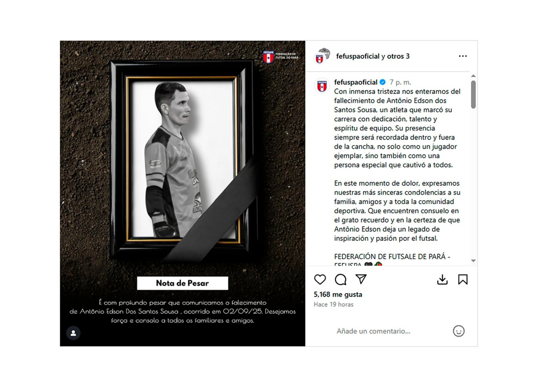 Brasil: arquero falleció tras atajar un penal en torneo amateur de futsal