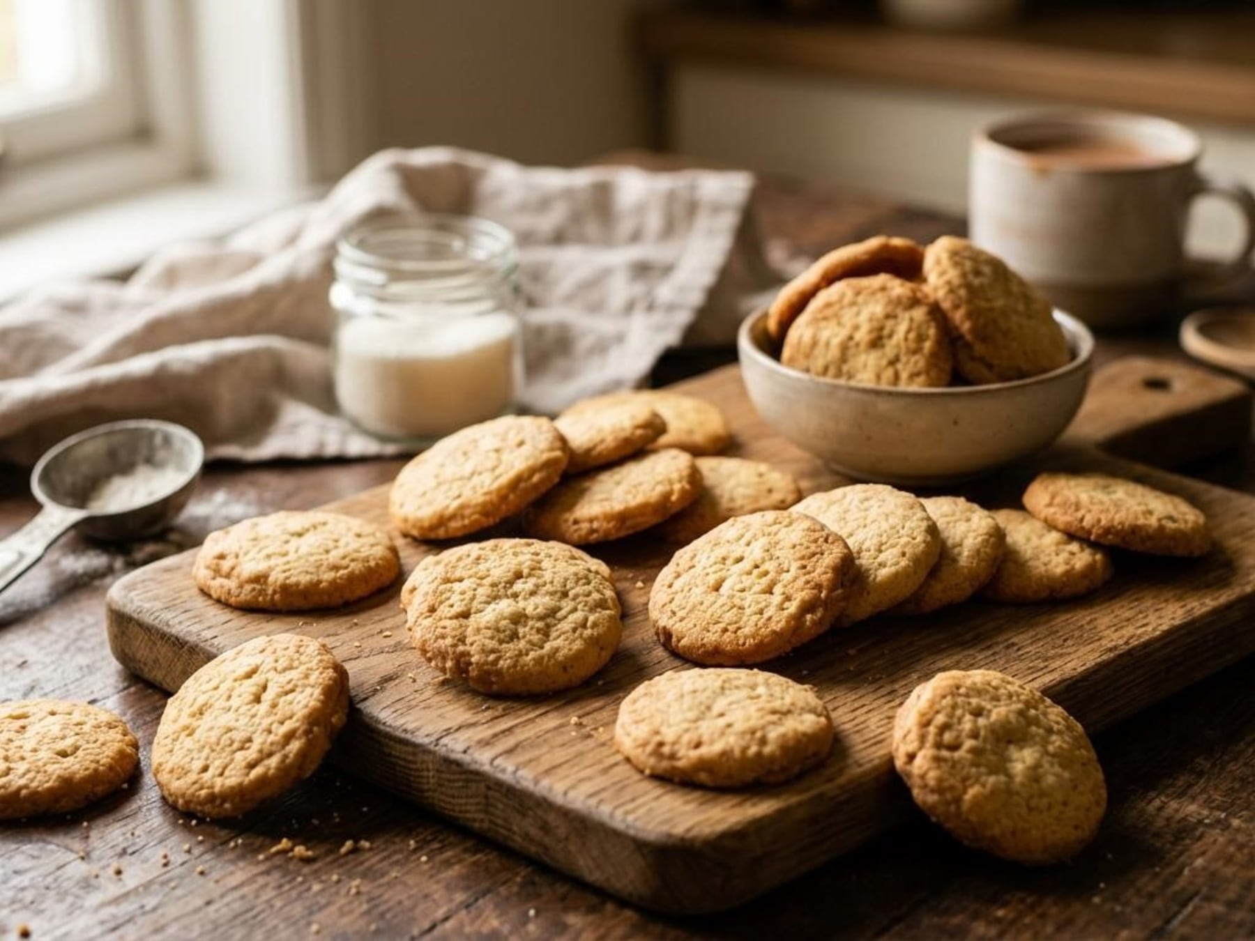 Galletitas caseras con tres ingredientes: harina, manteca y azúcar en proporciones fijas