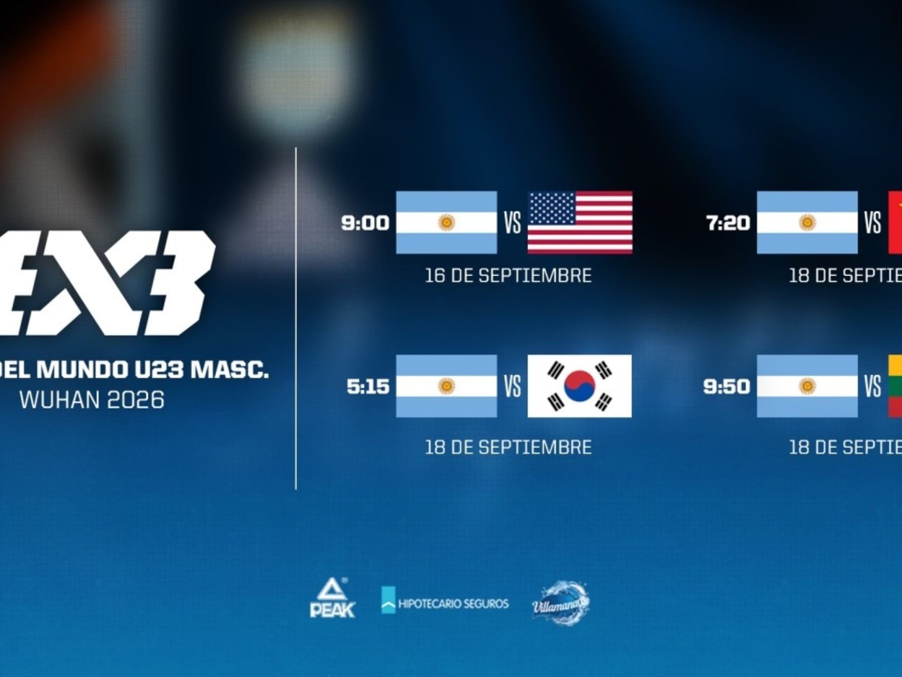 Argentina debuta ante Estados Unidos en el Mundial U23 de básquet 3x3