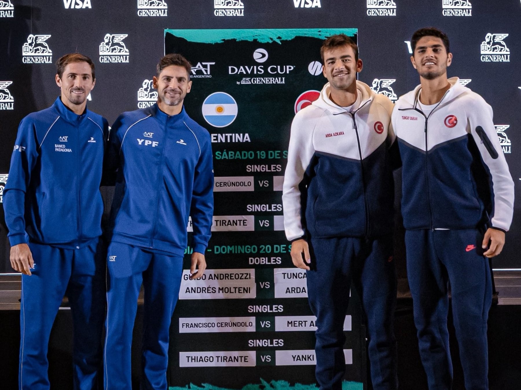Argentina aventaja 2 a 0 a Turquía y busca cerrar la serie de Davis