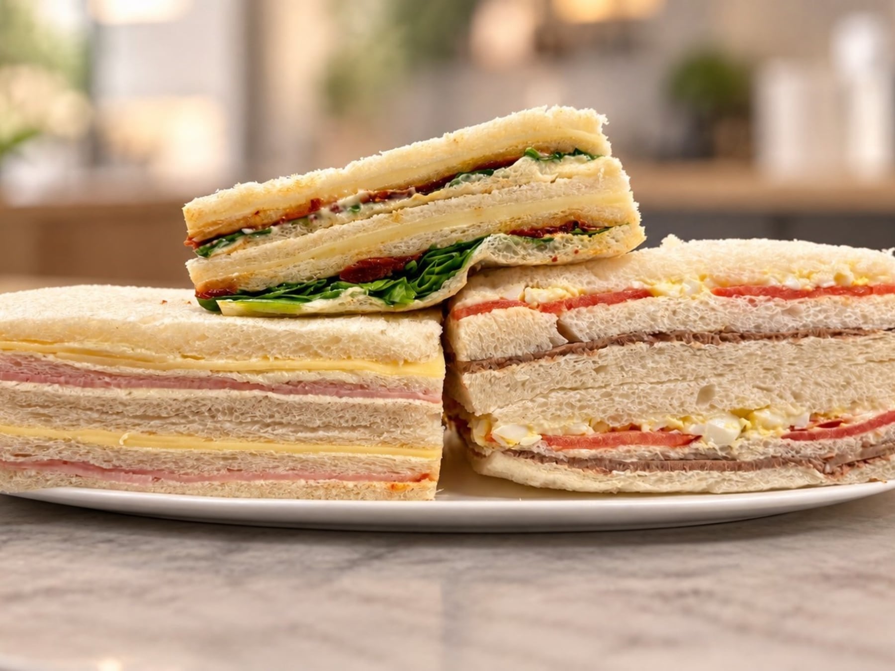 Compararon sándwiches de miga de cinco confiterías, con triples entre $3.200 y $3.500